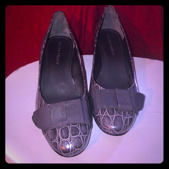 Ellen Tracy New Croc Design Leather Shoes - Picture 12 of 12